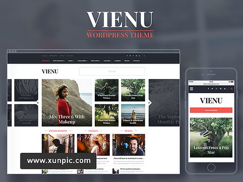 时尚创意机构摄影工作室企业公司宣传推广介绍PSD网页模板Vienu 网页设计 网页设计
